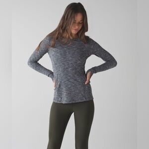 Lululemon Kanto Catch Me Long Sleeve | Coco Pique Black White | Size 6